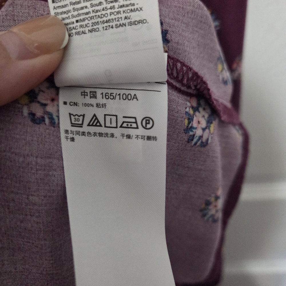 Old Navy Purple Floral V-Neck Maxi Flowy Shift Dress Size Large Boho Summer - Picture 9 of 9